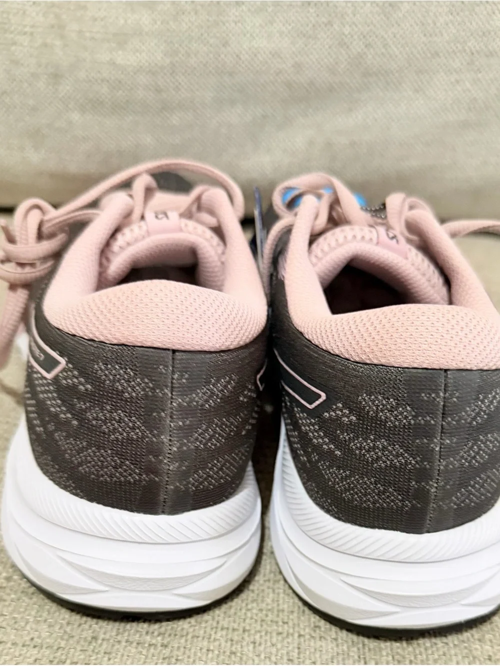 Asics Women's Pink and Gray Athletic Running Sneakers